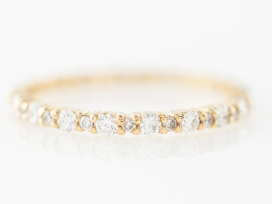 Yellow Gold Diamond Eternity Wedding Band 18k