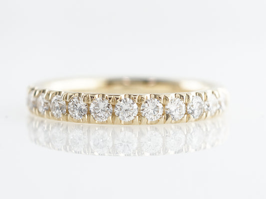 Half Carat Diamond Wedding Band in 14k Yellow Gold