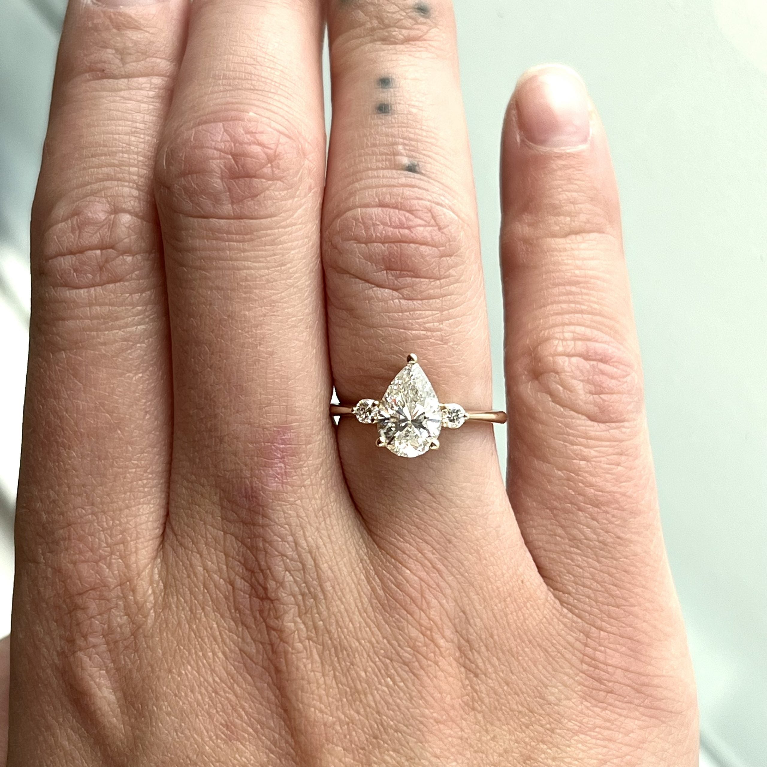 Rachael Pear Diamond: pear Diamond Rose Gold Engagement Ring | Ken & Dana  Design