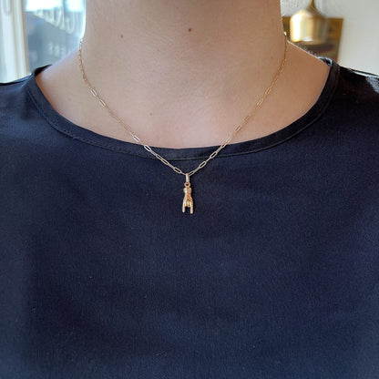 Good Luck Pendant Necklace in 14k Yellow Gold