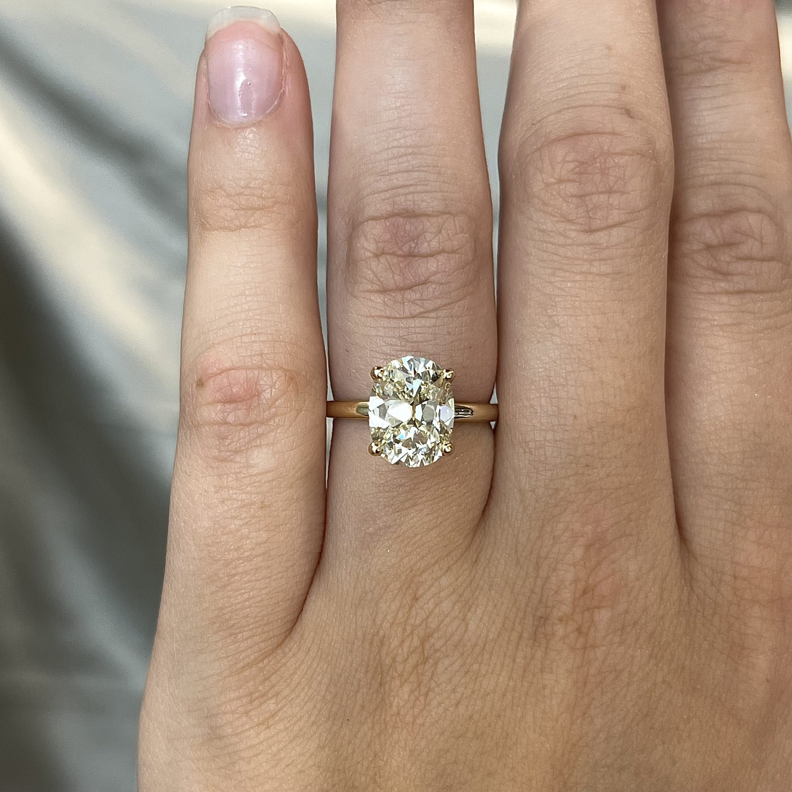 Thyme | 18K White Gold pavé halo style engagement ring | Taylor & Hart