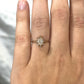 Intermittent Diamond Halo Engagement Ring in 14k Gold