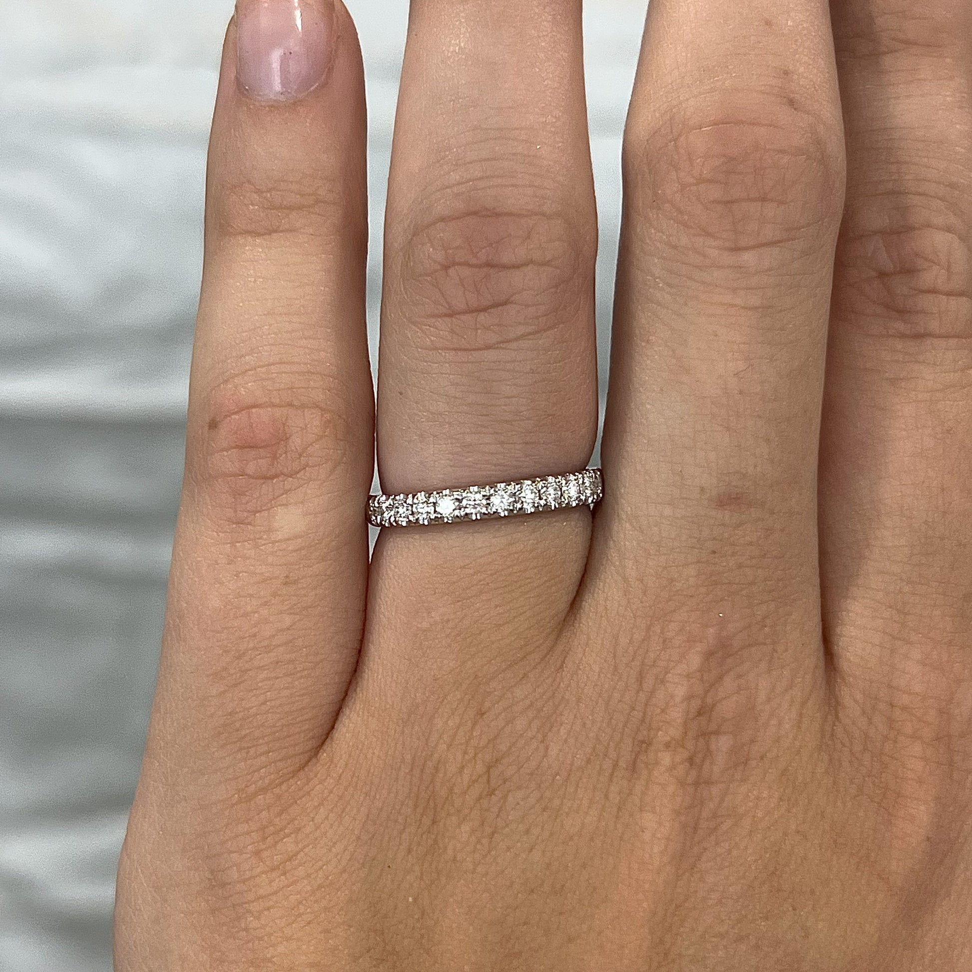 .41 Diamond Half-Eternity Band in 14k White Gold