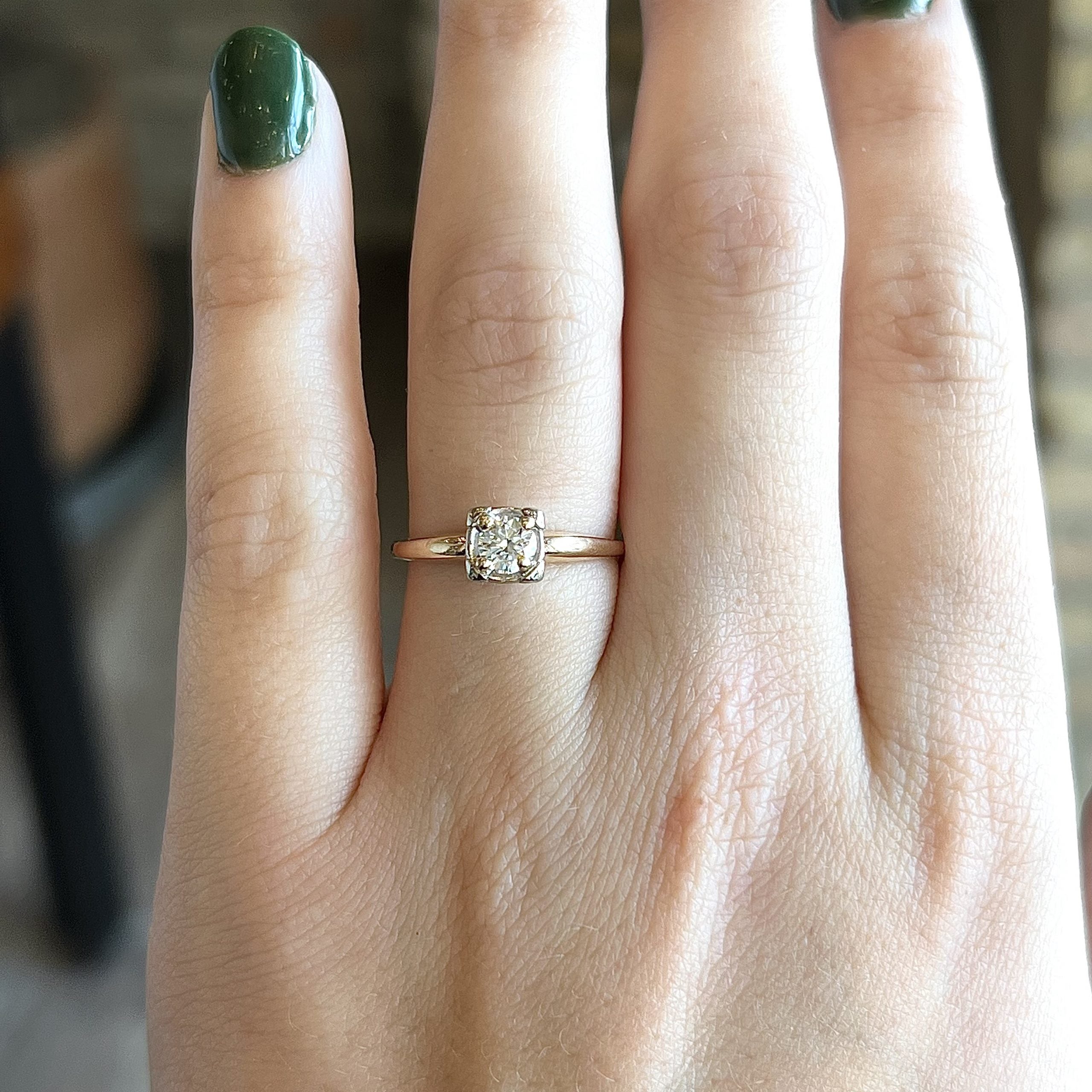 2ct Diamond Flower Engagement Ring, Two Rings Set - 