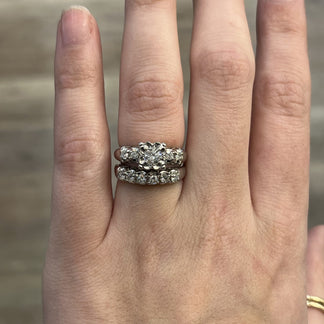 .40 Vintage Diamond Engagement Ring Set in 14k White Gold – Filigree ...