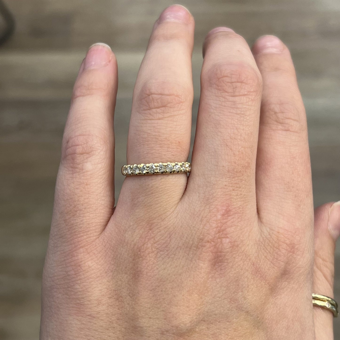 .58 Round Brilliant Diamond Wedding Band in 14k Yellow Gold