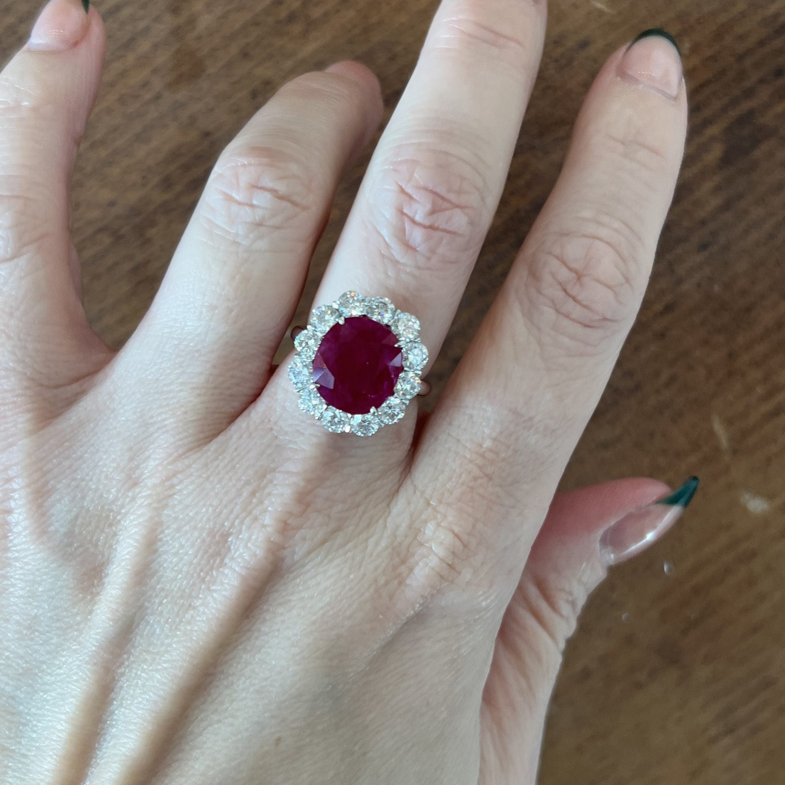 Ruby cocktail ring deals