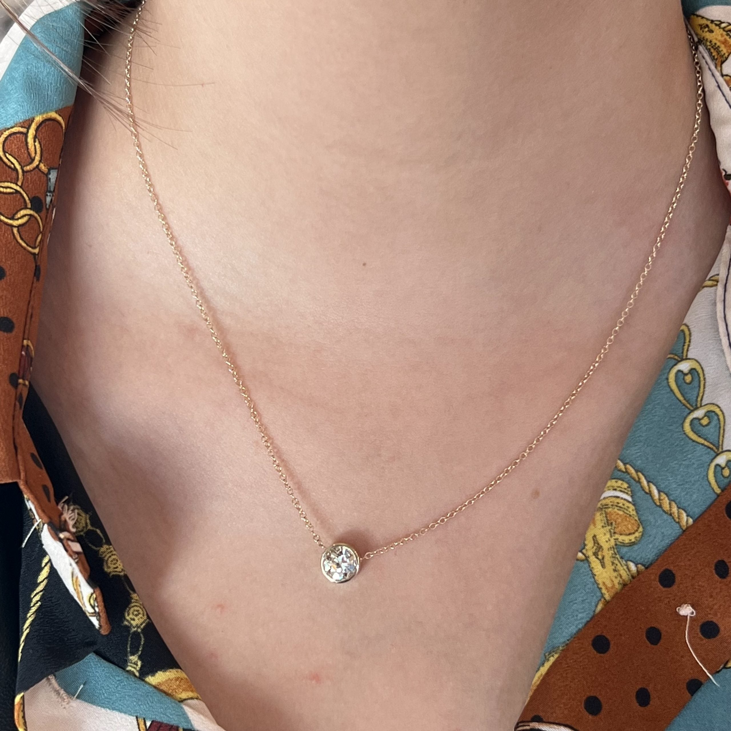 Everyday 0.40 Ct. Round Diamond Bezel Necklace in Rose Gold – Broer-Freeman  Jewelers