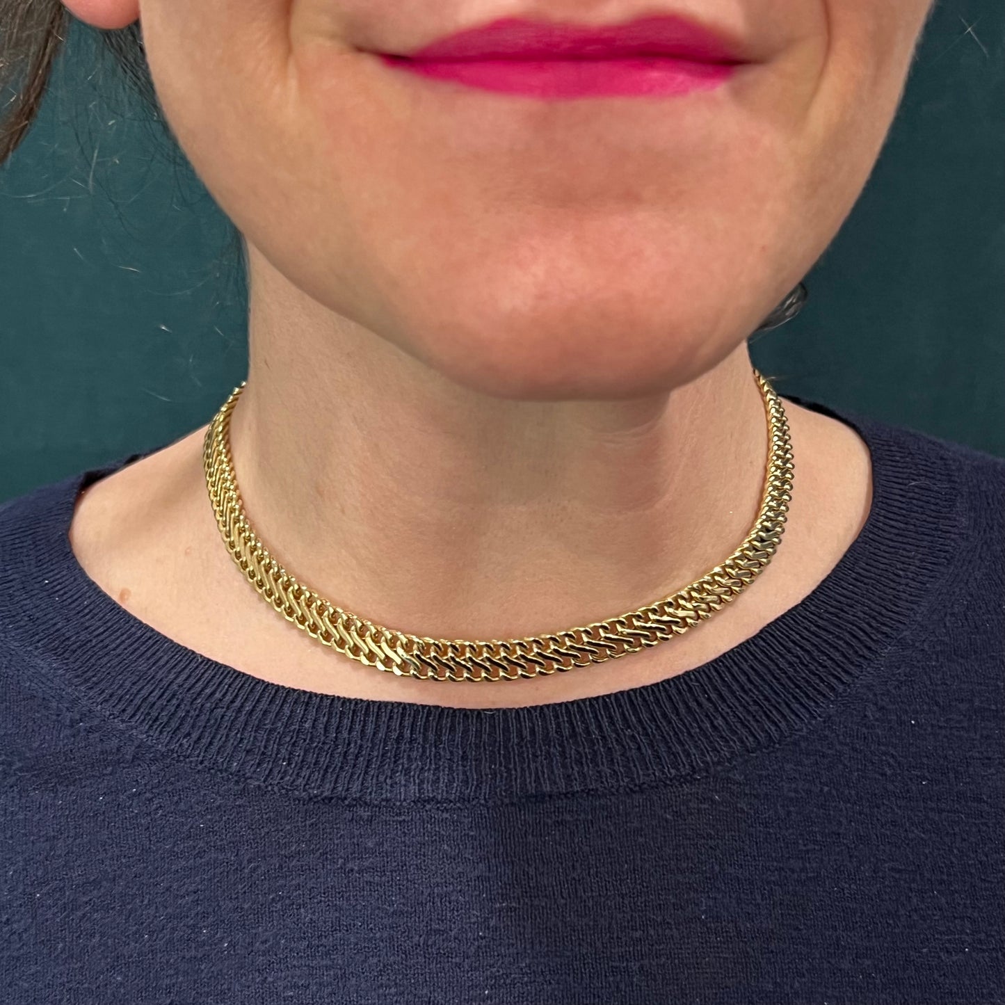 Infinity Link Collar Necklace in 14k Yellow Gold