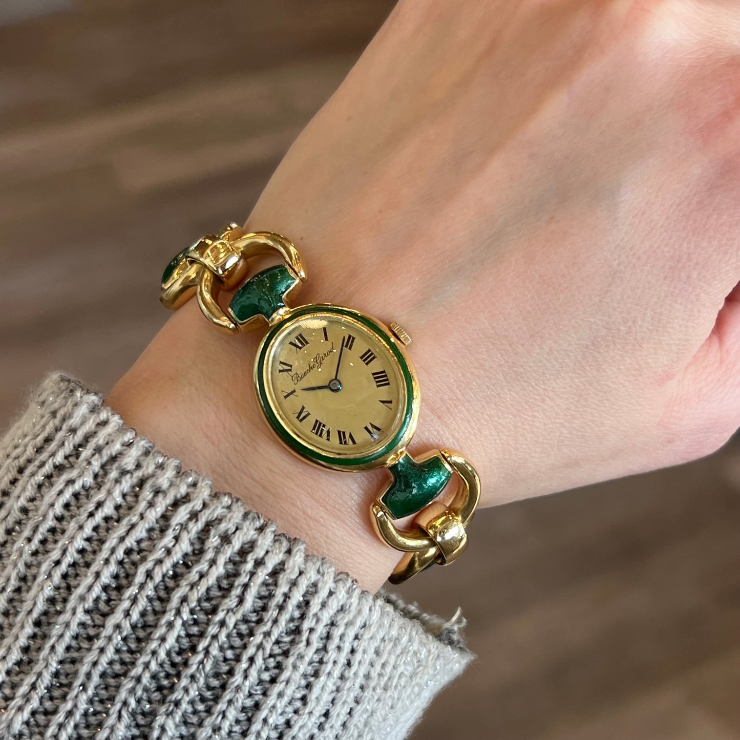 Vintage Ladies Bueche Girod Watch in 18k Yellow Gold