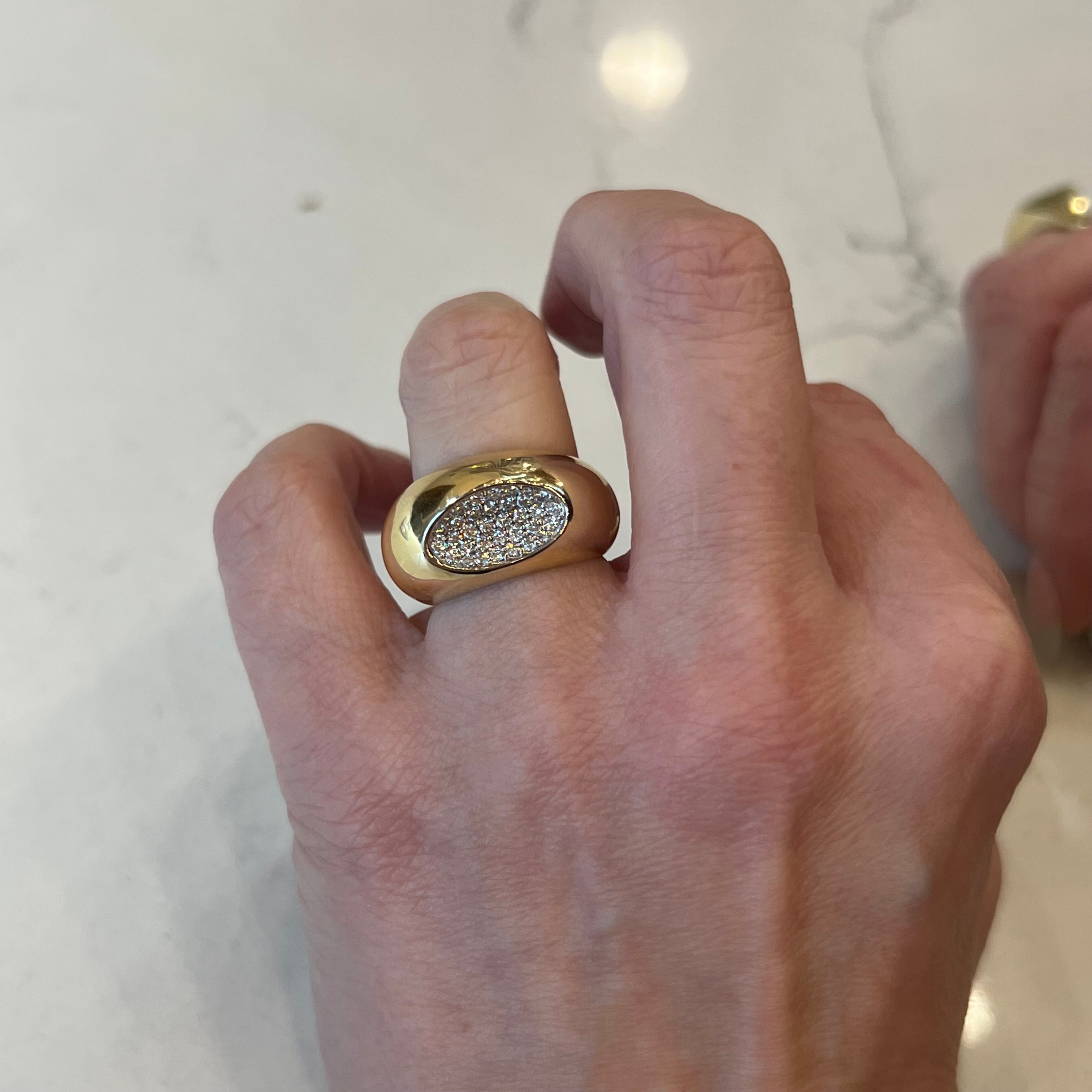 Roberto Coin Capri Plus Diamond Ring in 18k Yellow Gold - Filigree Jewelers