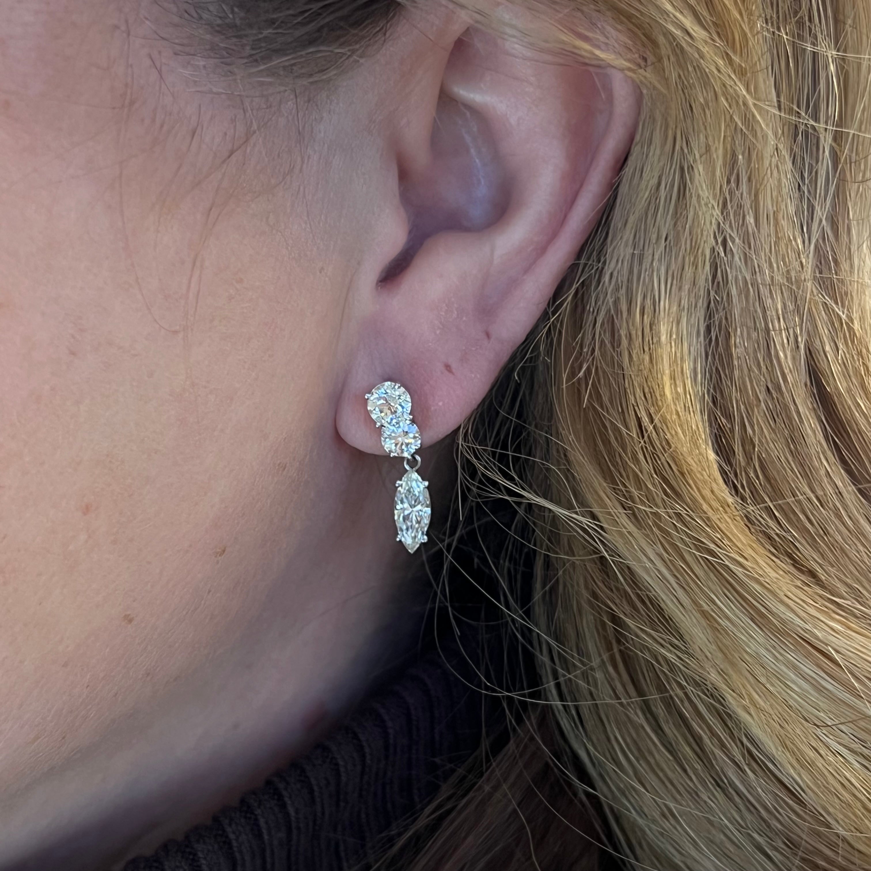 Double Marquise Diamond Earrings – Easter Ahn Design