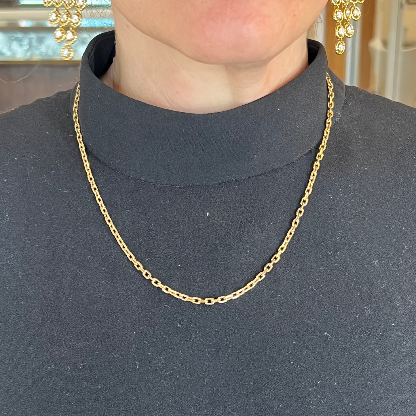 21 Inch Paperclip Chain Necklace in 14k Yellow Gold