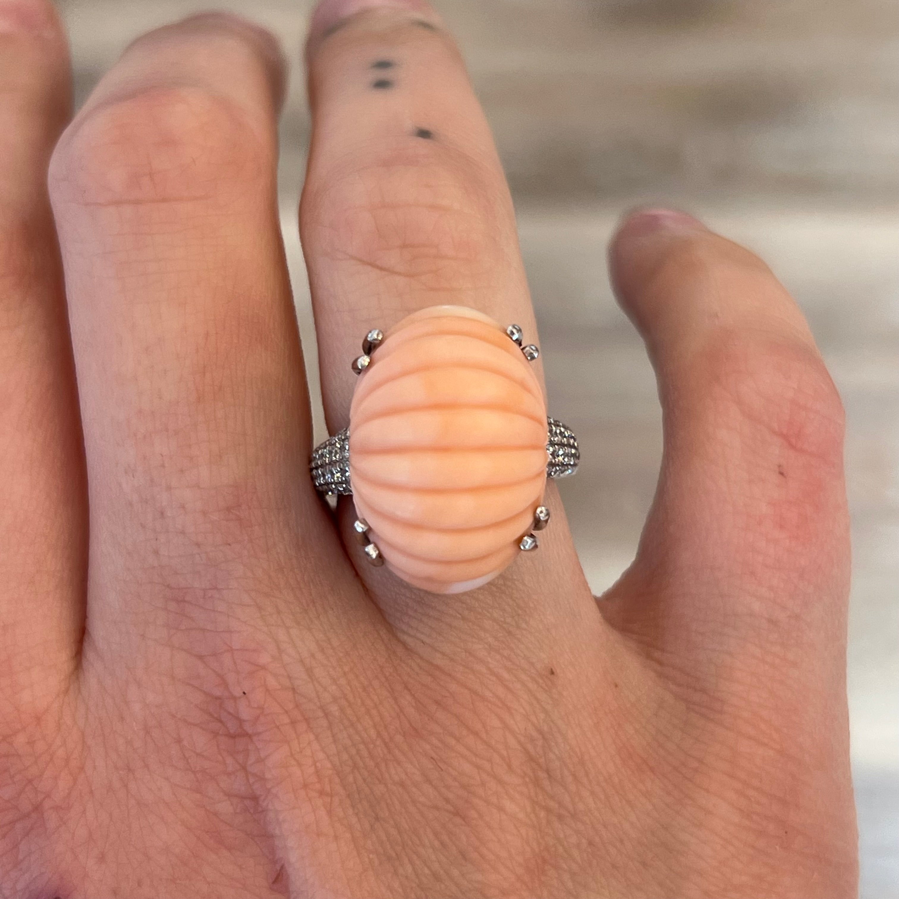 Red Horn Coral Ring - size 6.5 – Bean and Bear Studio