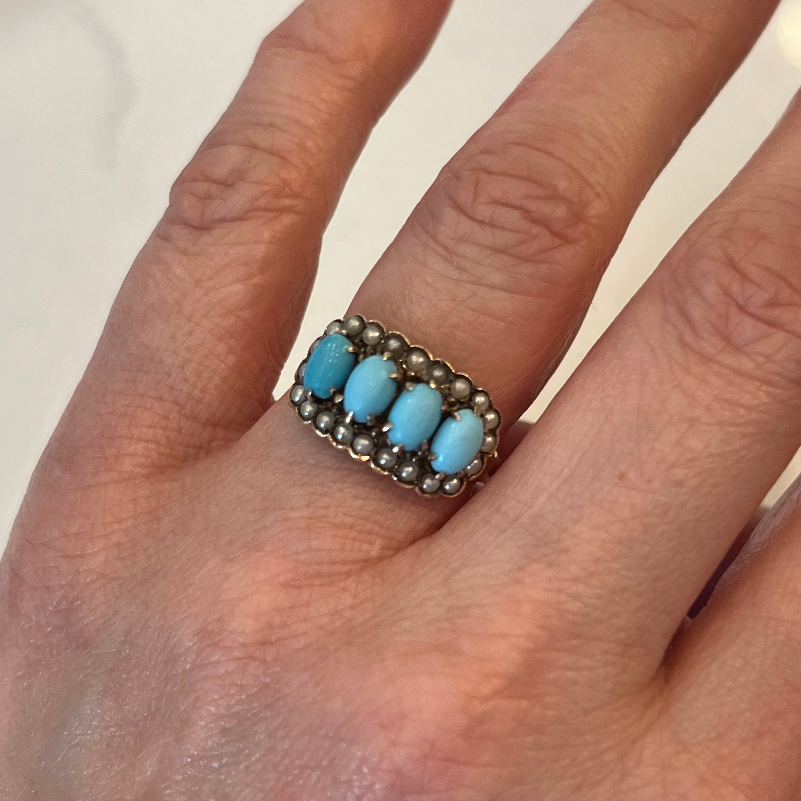 Victorian on sale turquoise ring