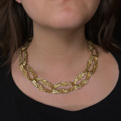 20" Textured Chain Necklace in 18k Yellow Gold
