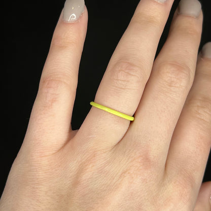 Modern Enameled Band in 14k Yellow Gold