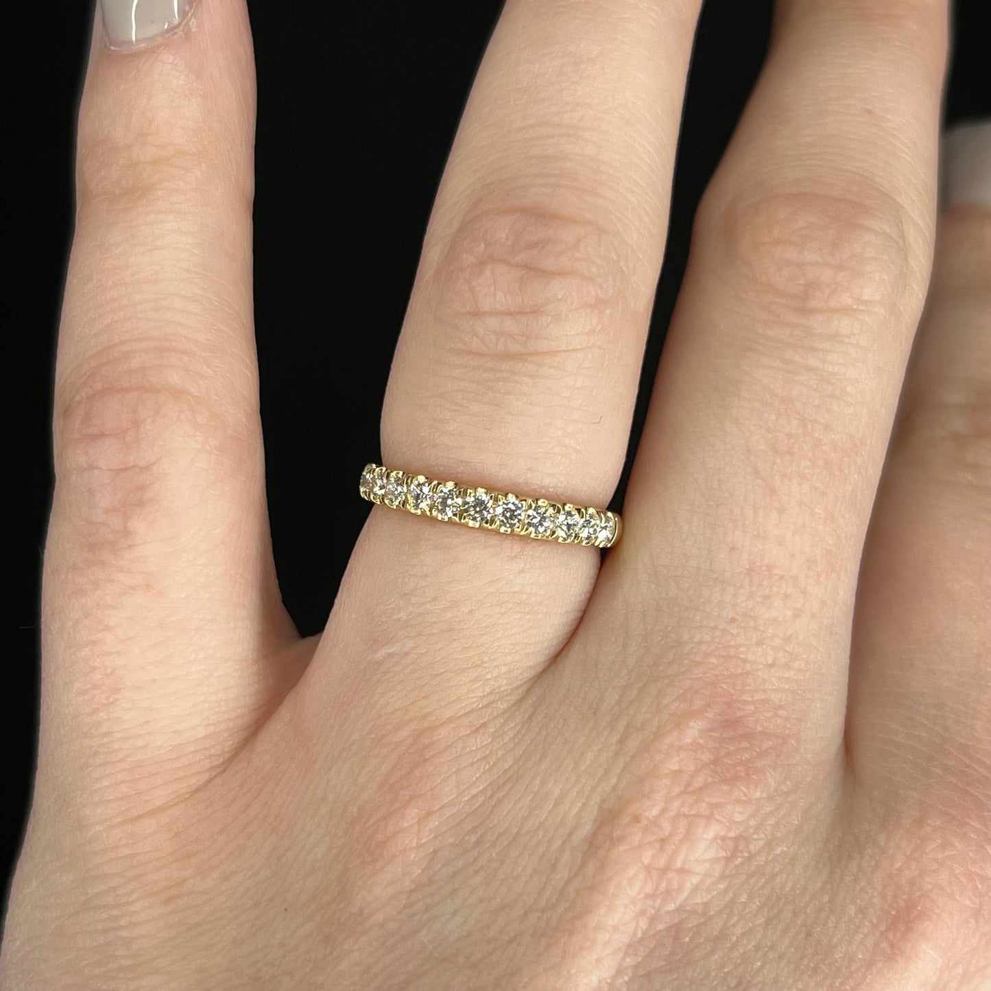 .53 Round Brilliant Diamond Wedding Band in Yellow Gold