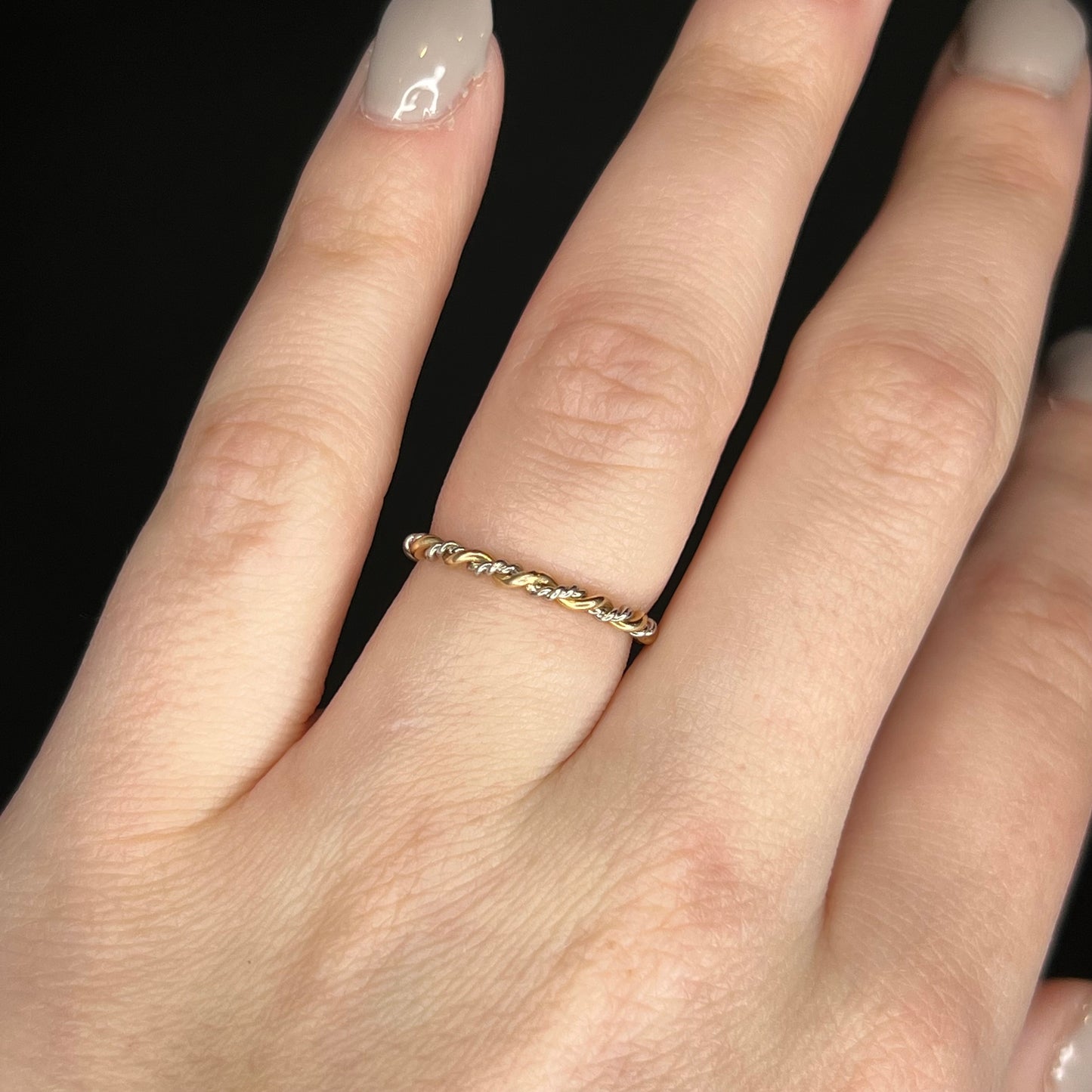 Two-Tone Wedding Band in 18k Yellow Gold & Platinum