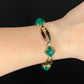 Mid-Century Green Onyx Bracelet in 18k Yellow Gold