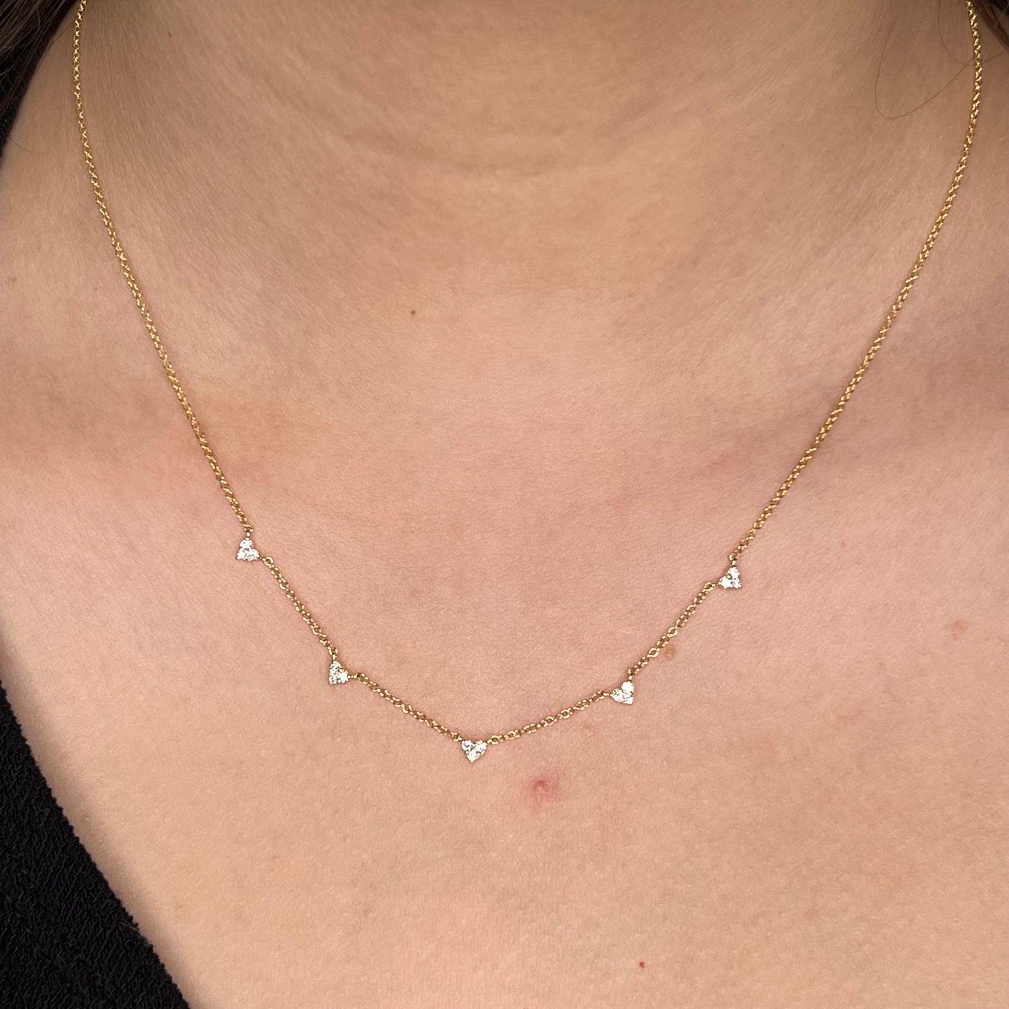 .17 Diamond Necklace in 14k Yellow Gold