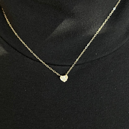 .77 Heart Pendant Necklace in 14k Yellow Gold