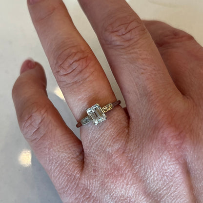 .95 Emerald Cut Diamond Engagement Ring in Platinum