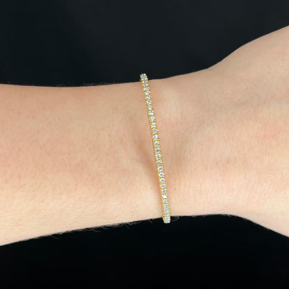 2.10 Diamond Stretch Bracelet in 18k Yellow Gold