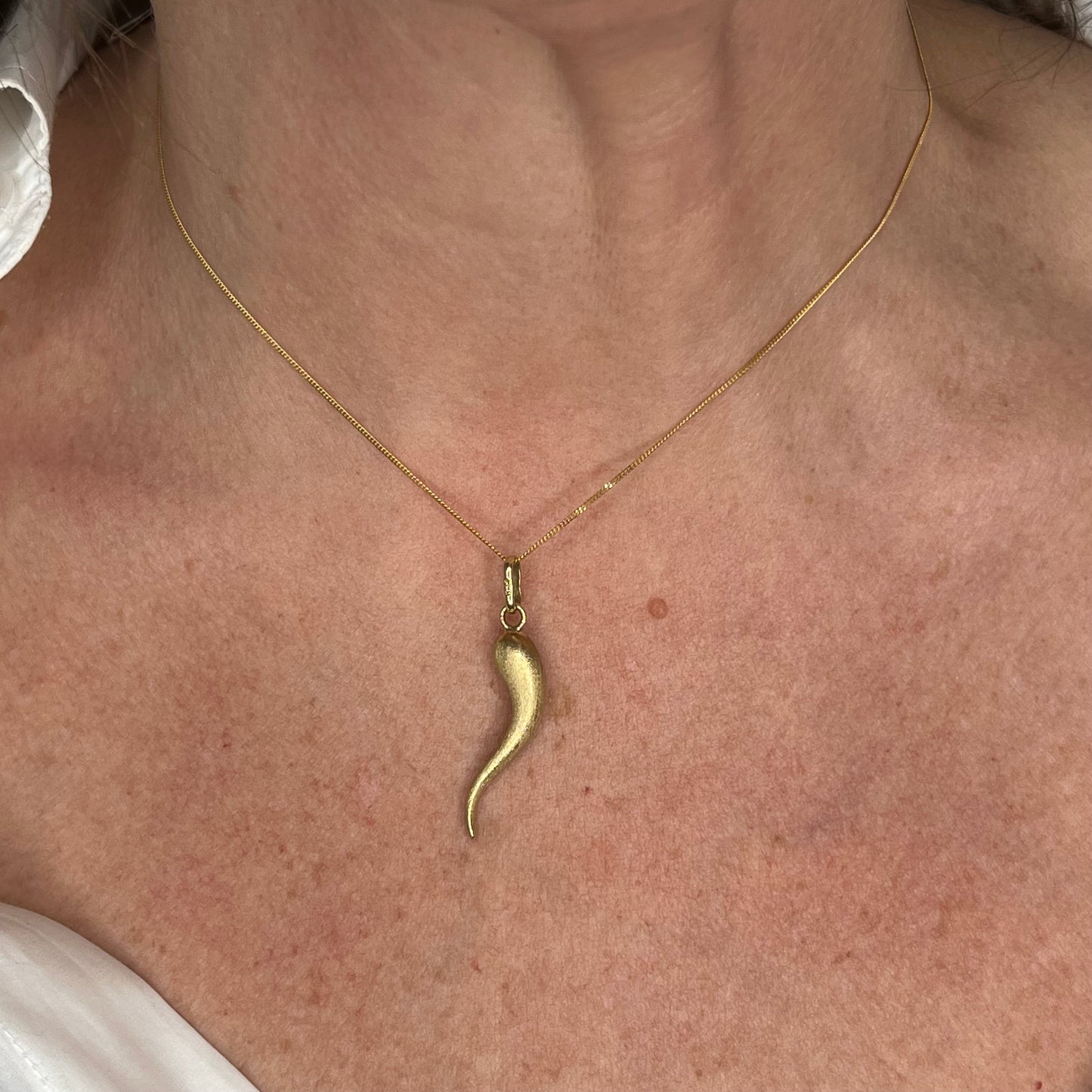 Cornicello Pendant Necklace in 14k Yellow Gold