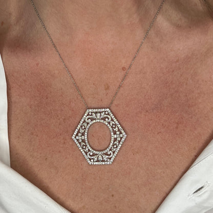 5.00 Carat Antique Art Deco Diamond Necklace in Platinum