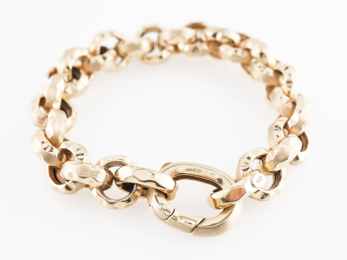 Heavy Italian Made Bracelet in 14k Yellow Gold