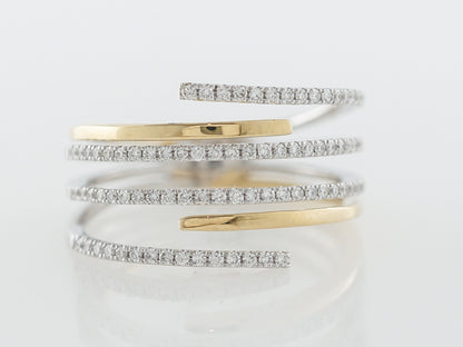 Two-Tone Diamond Stack Ring in 18k Yellow & White Gold