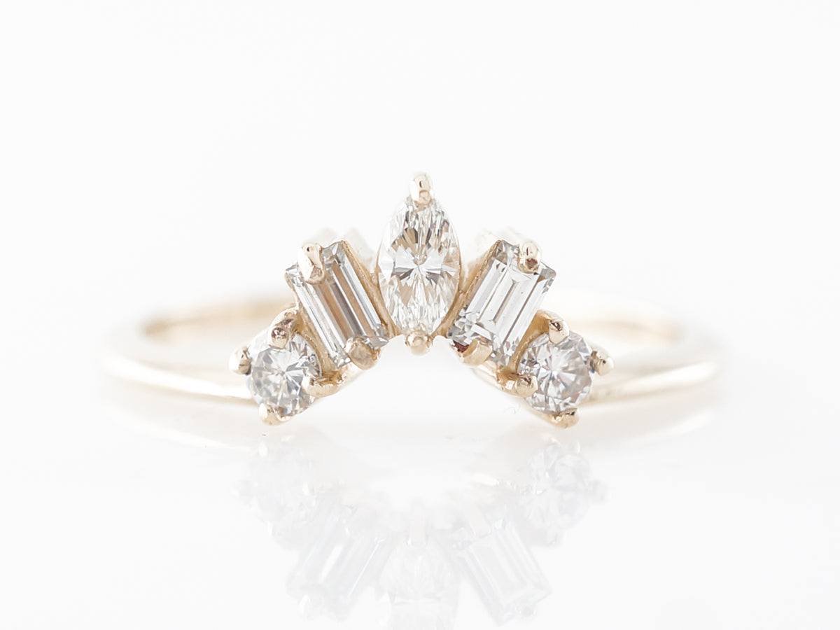 Marquise, Baguette & Round Diamond Wedding Band