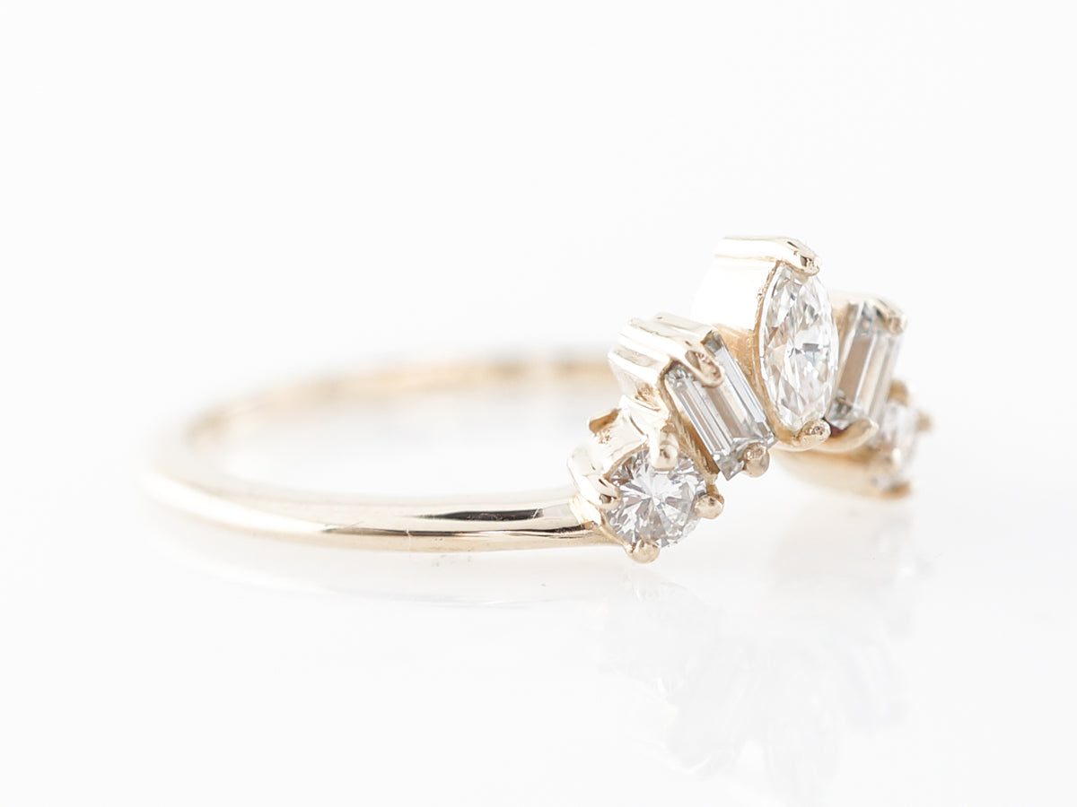 Marquise, Baguette & Round Diamond Wedding Band