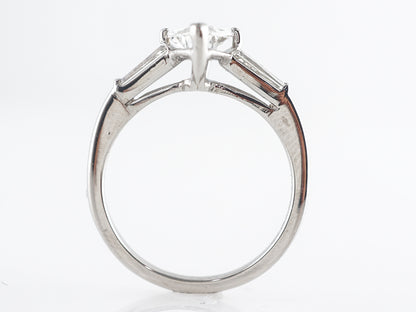 Solitaire Marquise Diamond Engagement Ring in Platinum