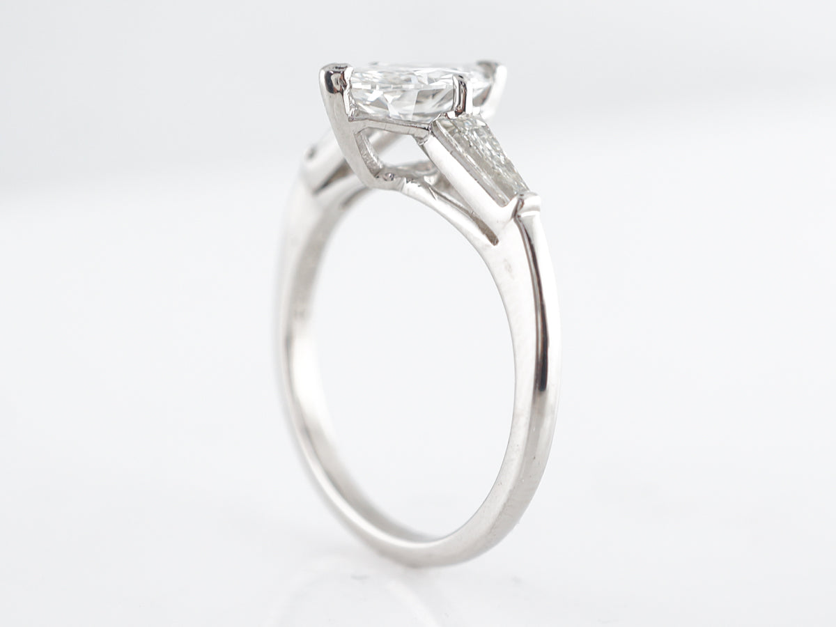 Solitaire Marquise Diamond Engagement Ring in Platinum