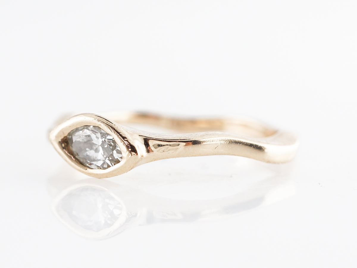 Marquise Diamond Right Hand Ring 14k Yellow Gold