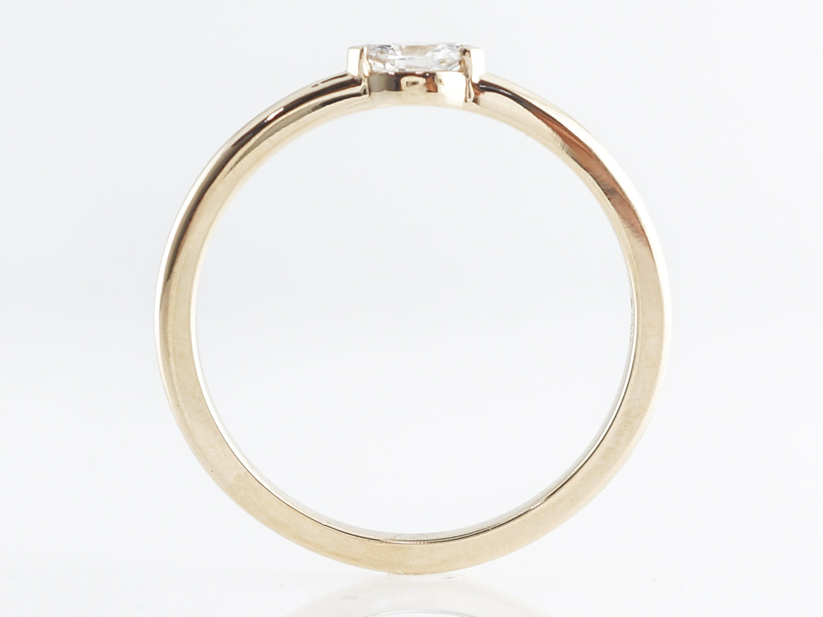 Simple Marquise Diamond Ring in 14k Yellow Gold