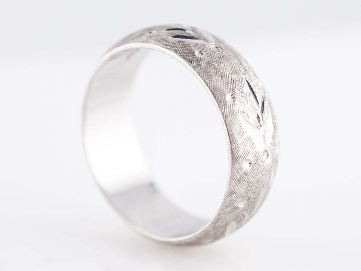 Wedding Band Modern in 14k White Gold