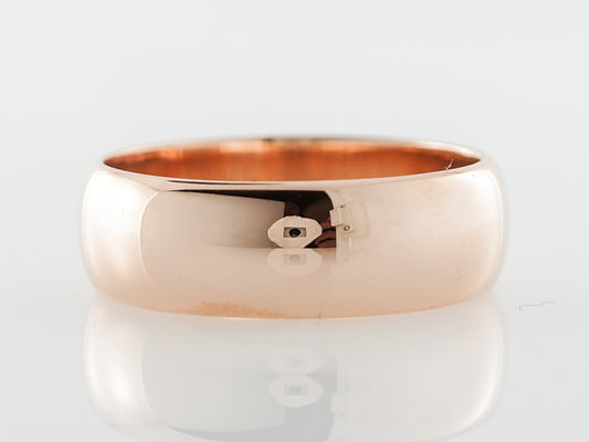 Rose Gold Comfort Fit Wedding Band 14k