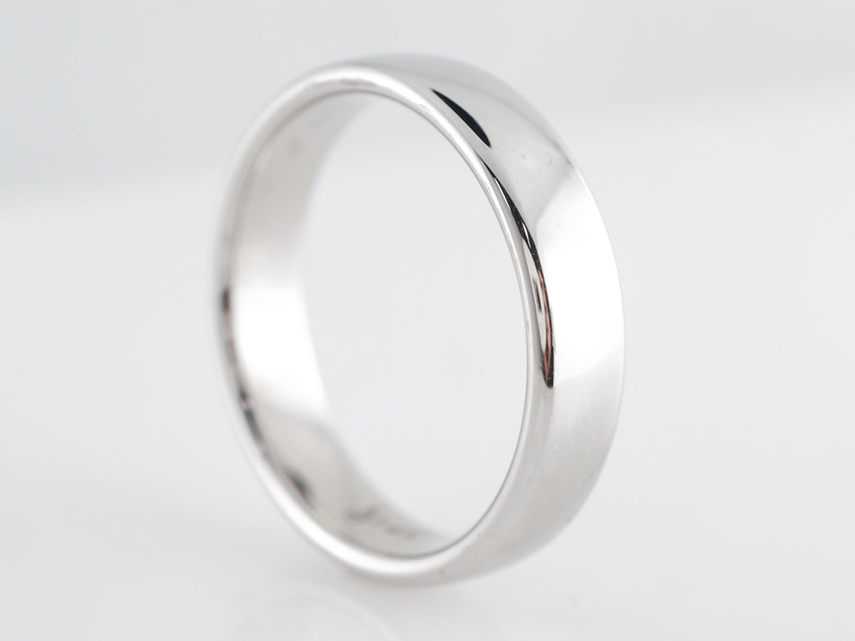 Men's Simple Wedding Band in 14k White Gold