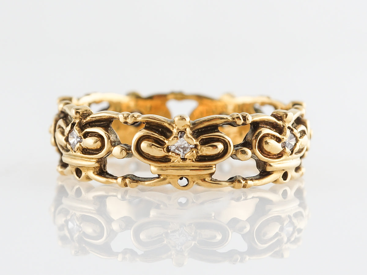 Mid-Century Diamond Ring 14k Yellow Gold