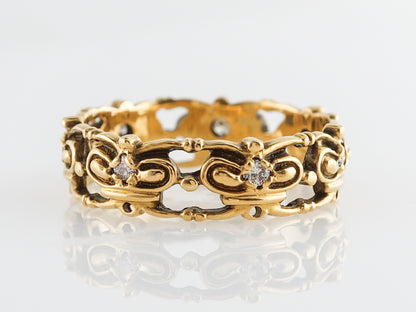 Mid-Century Diamond Ring 14k Yellow Gold