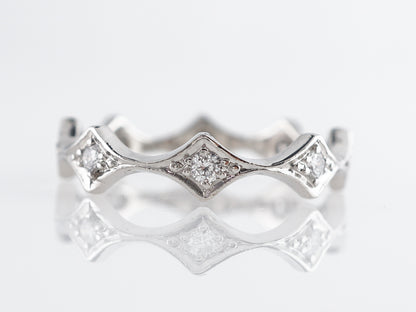 Mid-Century Diamond Eternity Ring in Platinum
