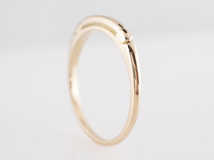 Mid-Century Engraved Wedding Band in 14k Yellow Gold