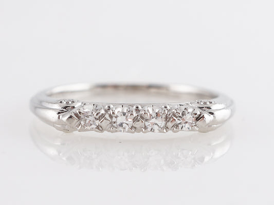 .16 Mid-Century Diamond Wedding Band in Platinum