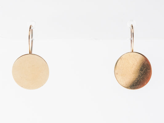 Minimal Disc Earrings in 14k Yellow Gold