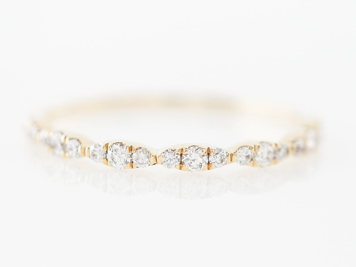 Modern .21 Diamond Wedding Band in Yellow Gold