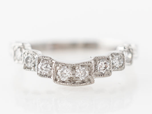Vintage Style Ring Guards w/ Diamonds in Platinum