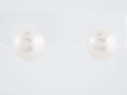 Modern Earrings Pearl in 14k White Gold
